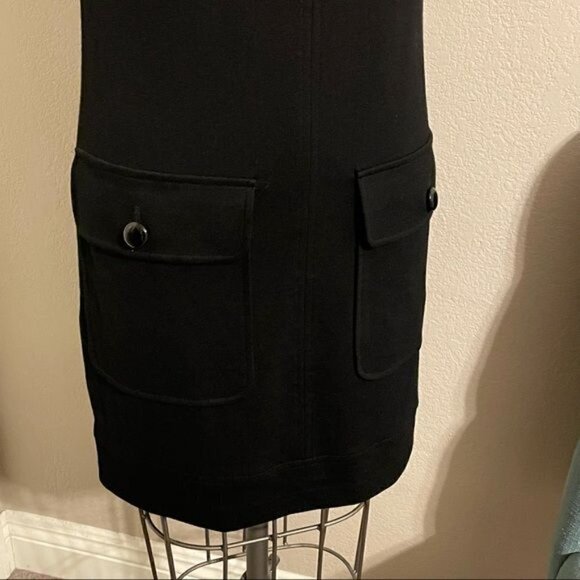Cynthia Cynthia Steffe Mod Shift Dress Retro Black LBD Mini Sz 2 - Picture 4 of 12